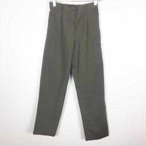 L.L. Bean Army Green Highwaisted Ankle Crop Pants